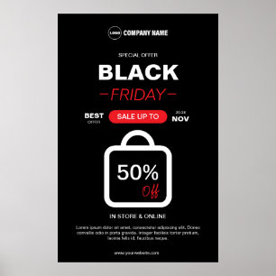 Logotypen Black Fredag Anpassningsbar Poster