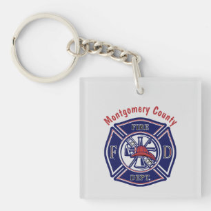 Logotypen Blue Firefighter Badge Customized