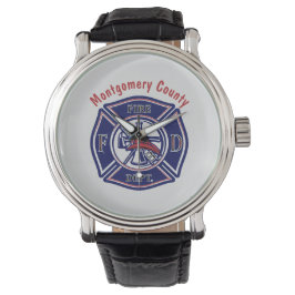 Logotypen Blue Firefighter Badge Customized Armbandsur