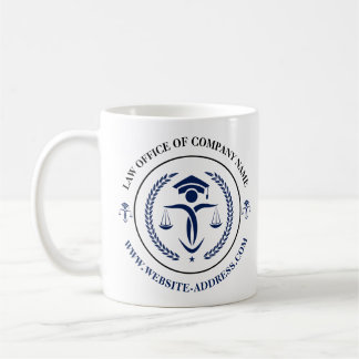 Logotypen Blue Justice med anpassningsbar text Kaffemugg
