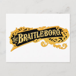 logotypen "Brattleboro" från ett gammalt organ Vykort