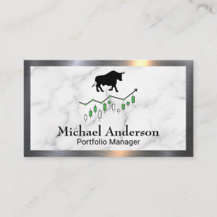 Logotypen Bull och Bear Candle Stick Graph LAG Visitkort
