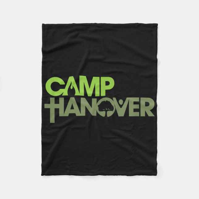 Logotypen Camp Hanover - Mörk Färg Fleecefilt (Framsidan)