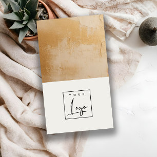 Logotypen Classy Artistic Beige Guld Oil Paint Str Visitkort