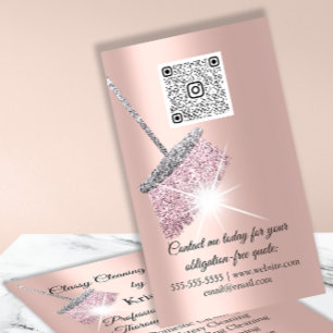 Logotypen Classy Städning Services House Beeping Q Visitkort