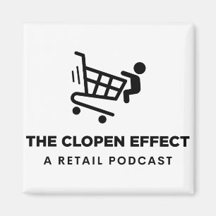 Logotypen Clopen Effect - Black Magnet