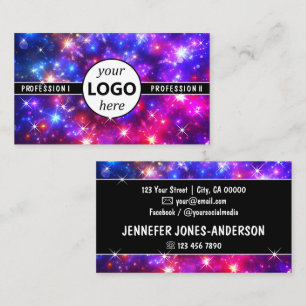 Logotypen Colorully Galaxy Magic Bright Gnistra St Visitkort