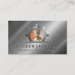 Logotypen Construction Builder   Metallisk Shine Visitkort