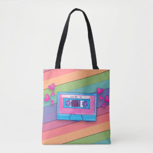 Logotypen Cute Mixtape Rainbow Background Retro Mu Tygkasse