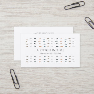 Logotypen Cute Modern Seamstress Tailor Hand Stitc Visitkort