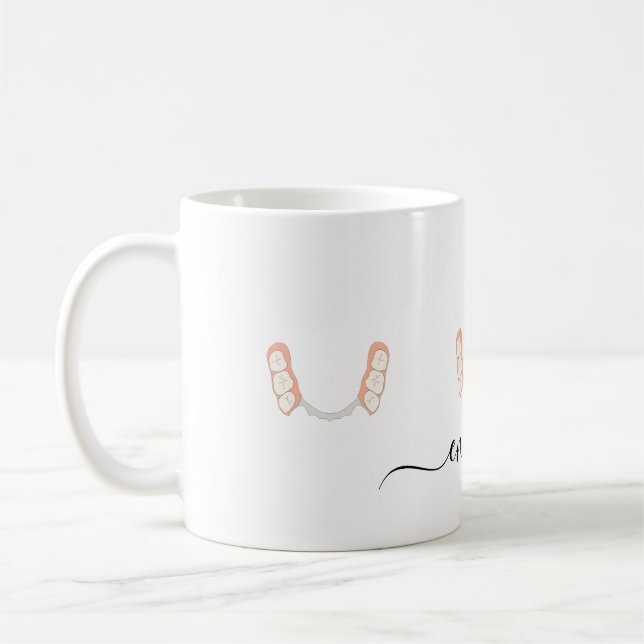 Logotypen Dentist Tooth Kaffemugg (Vänster)