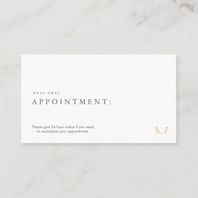 Logotypen Dentist Tooth Tidsbeställning Kort (Framsida)