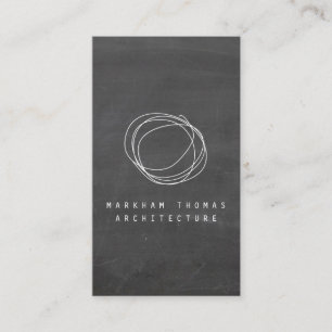 Logotypen Designer Scribble på Black Chalkboard II Visitkort
