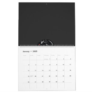 logotypen drake på en svart bakgrund kalender