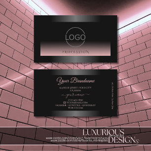 Logotypen Fimmery Flashy Black och Ljus rosa Gradi Visitkort