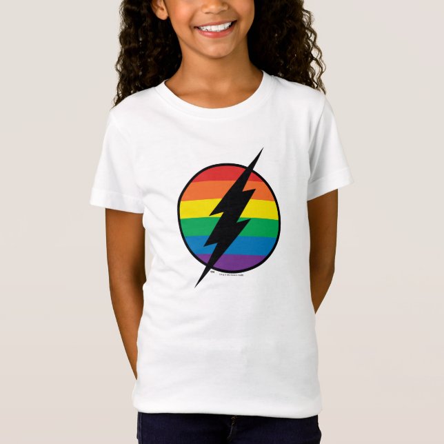 Logotypen Flash Rainbow T Shirt (Framsida)