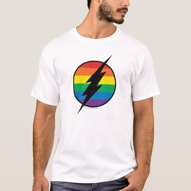 Logotypen Flash Rainbow T Shirt (Framsida)