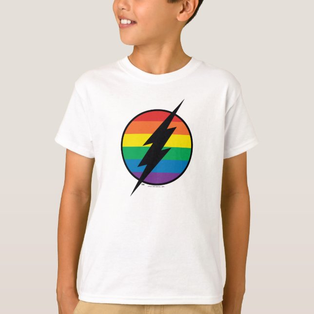 Logotypen Flash Rainbow T Shirt (Framsida)