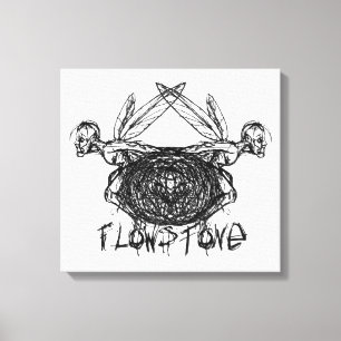 Logotypen Flödesgrafik, pixlar Canvastryck