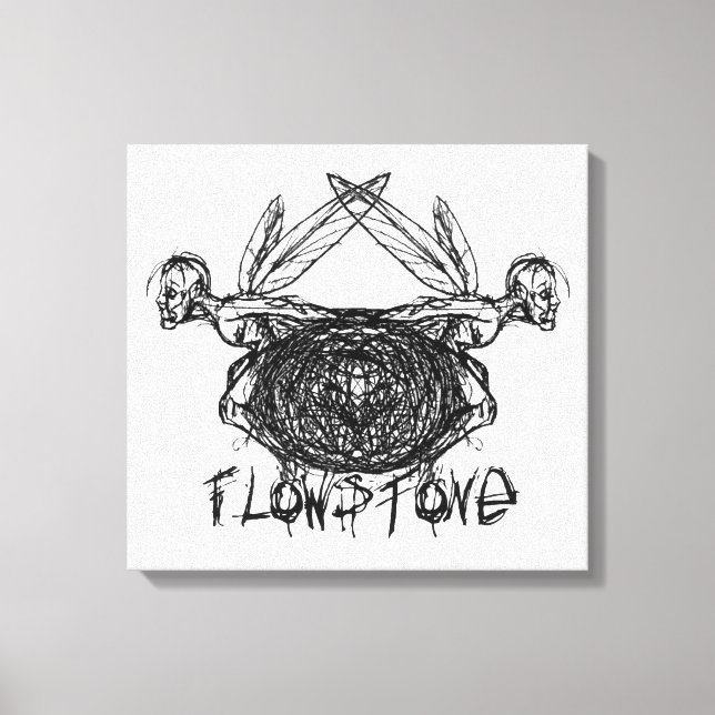 Logotypen Flödesgrafik, pixlar Canvastryck (Framsida)