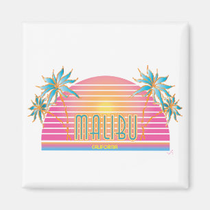 Logotypen för Coola i Malibu-CA-Sol Handflatan Trä Magnet