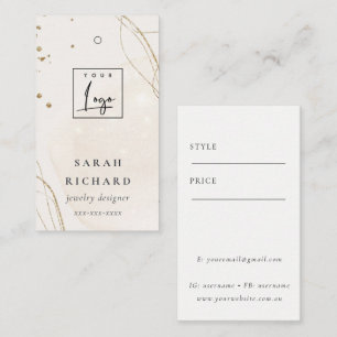 Logotypen för den Prisa Märkrn Glitter i elegant Visitkort