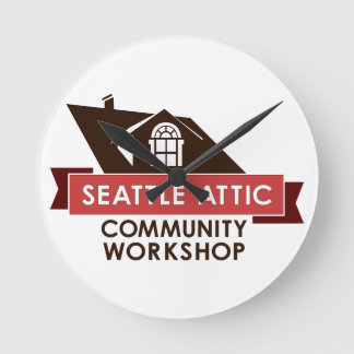 Logotypen för färg SACW, vägg tar tid på Rund Klocka