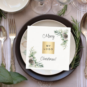 Logotypen för färg under julfirman i gräs pappersservett