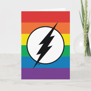 Logotypen för Flash-regnbåge Kort