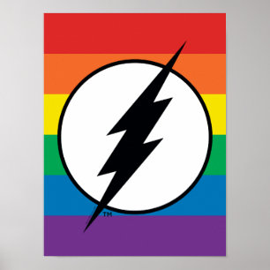 Logotypen för Flash-regnbåge Poster