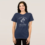 Logotypen för Klubben  i Retro Luxe Beach Bachelor T Shirt<br><div class="desc">Retro Luxe Beach Bachelorette Logotyp Social Klubb Aesthetic Handflatan Träd Anpassningsbar Bachelorette Party Tri Blend Shirts</div>