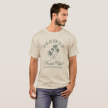 Logotypen för Klubben  i Retro Luxe Beach Bachelor T Shirt<br><div class="desc">Retro Luxe Beach Bachelorette Logotyp Social Klubb Aesthetic Handflatan Träd Anpassningsbar Bachelorette Party Tri Blend Shirts</div>