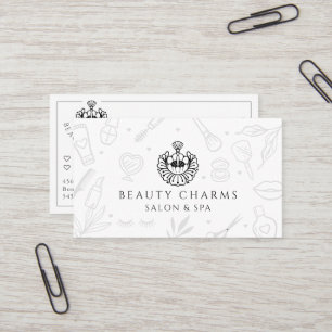 Logotypen för Luxury Beauty Charms Black & White M Visitkort