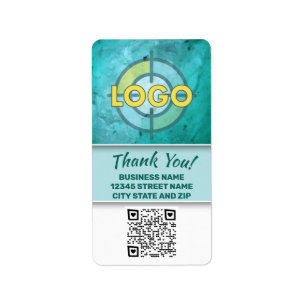 Logotypen för Turcoise Teacher Lab Research QR Cod Adressetikett