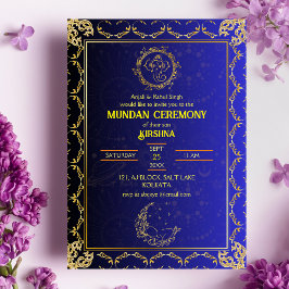 Logotypen Ganesha Royal Golden & Blue Inbjudningar