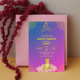Logotypen Ganesha Royal Golden & Rosa Inbjudningar