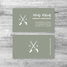 Logotypen Garden Landscaping Lera Grönt | Visitkort