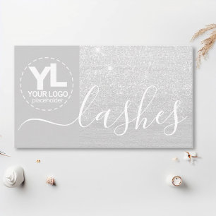 Logotypen Glamor Silver Glam Bling Glitter Visitkort