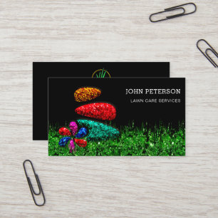 Logotypen Gräsmatta Care Landscape Services Gras Visitkort