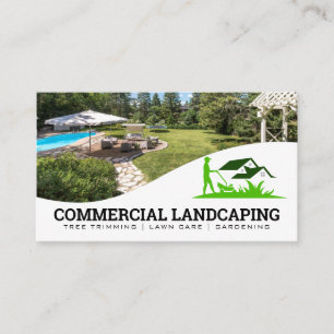 Logotypen Gräsmatta landskap Backyard Visitkort