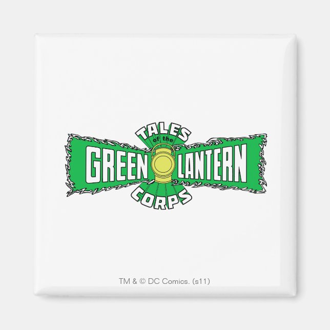 Logotypen Grönt Lantern Corps - Grönt Magnet (Framsidan)