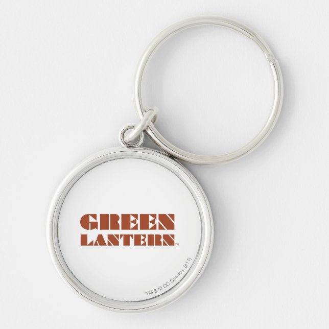 Logotypen grönt Lantern - Tan Rund Silverfärgad Nyckelring (Framsidan)