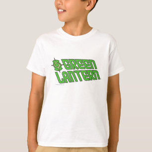 Logotypen grönt Ljusmönster lutad T Shirt