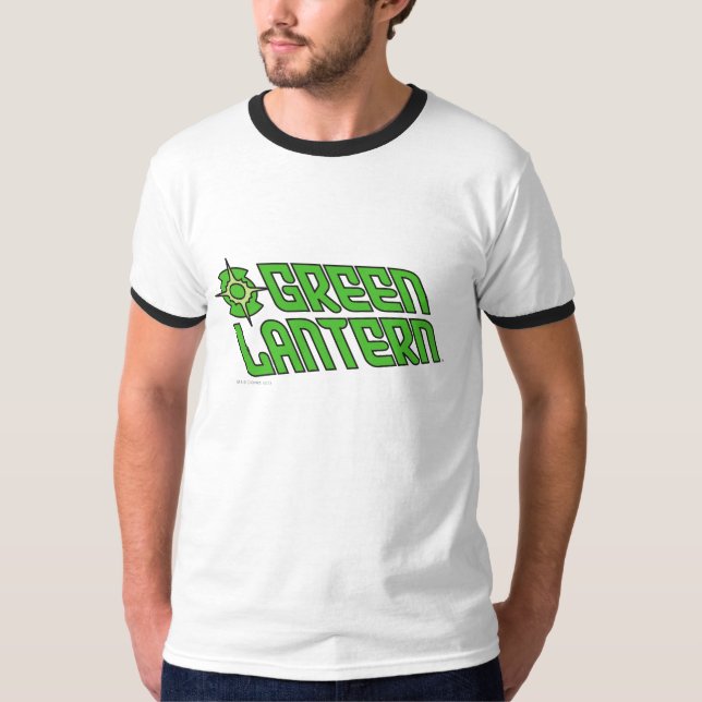 Logotypen grönt Ljusmönster lutad Tröja (Framsida)