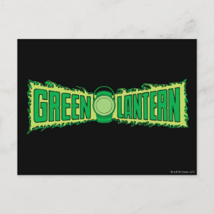 Logotypen grönt med mönster vykort