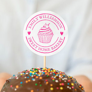 Logotypen Hand plockade Cupkaka & Hearts Home Bake Stämpel
