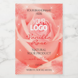 Logotypen Handflatan Löv för produktetiketter för Mat Etikett