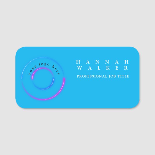 logotypen här,holografisk färg namnbricka (Framsida)