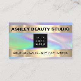 Logotypen Holograf Pastellkritor för Lash Makeup N Visitkort