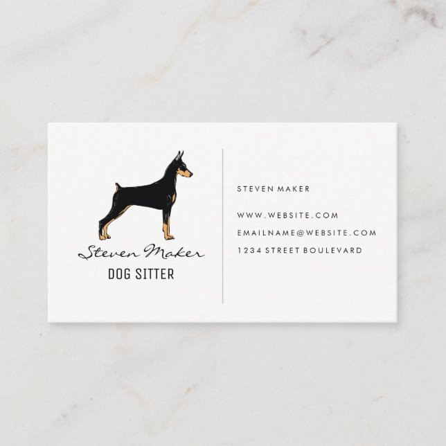 Logotypen hund Sitter | Hund bonikon Visitkort (Framsida)